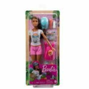 Set de joaca cu accesorii papusa Barbie in drumetie imagine
