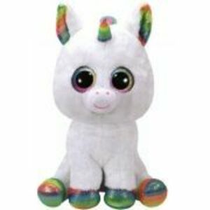 Jucarie de plus Beanie Boos, Unicornul Pixy, 42 cm, alb, TY imagine