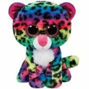 Jucarie de plus Dotty, leopardul multicolor, 15 cm, TY imagine