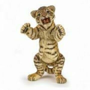 Figurina pui de tigru ridicat, Papo imagine