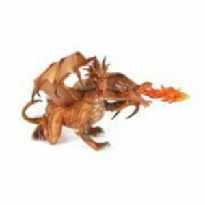 Figurina Dragon cu doua capete auriu, Papo imagine