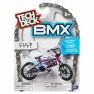 Pachet bicicleta BMX Fult roz, Tech Deck imagine