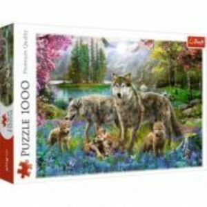 Puzzle 1000 Familie de lupi, Trefl imagine