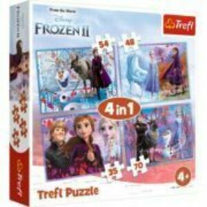 Puzzle 4-in-1 Frozen2 Calatorie catre necunoscut, Trefl imagine