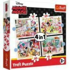 Puzzle 4-in-1 Minnie Mouse si prietenii ei, Trefl imagine