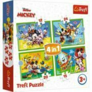 Puzzle 4-in-1 Mickey mouse si prietenii, Trefl imagine