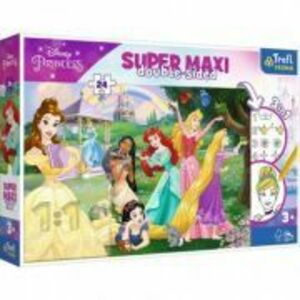 Puzzle Primo 24 super maxi, Disney. Printesele fericite, Trefl imagine