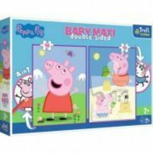 Puzzle Primo baby maxi 2x10 Peppa Pig, Trefl imagine