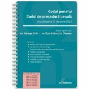 Codul penal si Codul de procedura penala - actualizate la 15 ianuarie 2024 - George Zlati, Dan-Sebastian Chertes imagine