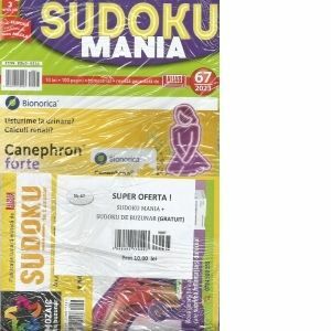 Pachet Sudoku mania, nr. 67/2023 + sudoku de buzunar, nr. 7/2023 imagine
