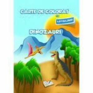 Dinozauri. Carte de colorat cu abțibilduri imagine