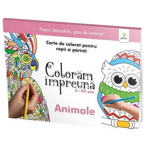 Coloram impreuna: Animale. Carte de colorat pentru copii si parinti imagine