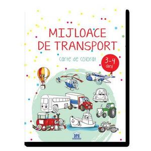 Mijloace de transport (3-4 ani) - carte de colorat imagine