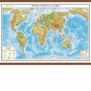 Harta fizica a lumii (700x500 mm) imagine