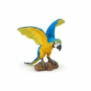 Figurina papagal ara albastru, Papo imagine