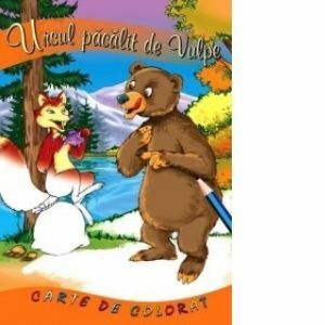 Ursul pacalit de vulpe - Carte de colorat imagine