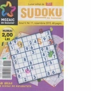 Sudoku de buzunar nr. 11 (noiembrie 2015) imagine