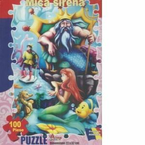 Puzzle 100 piese - Mica Sirena imagine
