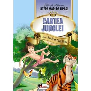 Cartea Junglei - Stiu sa citesc cu litere mari de tipar imagine