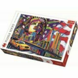 Puzzle 1000 piese New York in culori, Trefl imagine