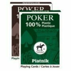 Set 2 pachete carti de joc Poker, 100% plastic imagine