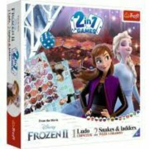 Joc Frozen 2-in-1 Ludo si Scari si Serpisori, Trefl imagine