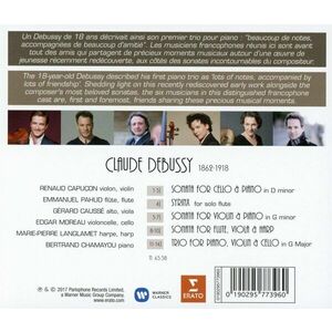 Debussy: Sonatas and Trio | Bertrand Chamayou, Renaud Capucon, Emmanuel Pahud, Edgar Moreau imagine