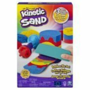 Kinetic sand Set unelte curcubeu cu accesorii imagine