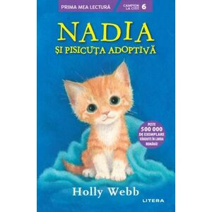 Nadia si pisicuta adoptiva imagine