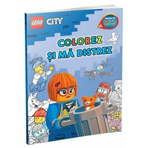 Colorez si ma distrez – Orasul LEGO (carte de colorat) imagine
