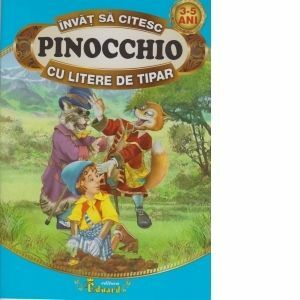 Invat sa citesc Pinocchio cu litere de tipar imagine