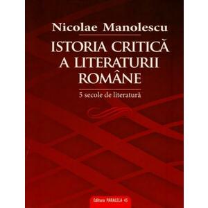 Istoria critică a literaturii române imagine