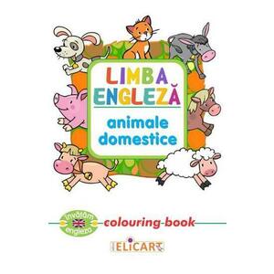 Limba engleză. Animale domestice. Colouring book imagine