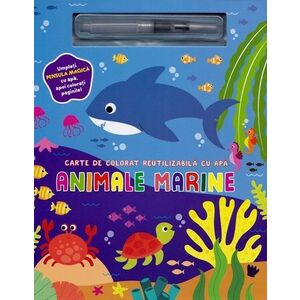 Animale marine. Carte de colorat cu apa imagine