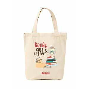 Sacosa eco bumbac - Books, cats & coffee imagine