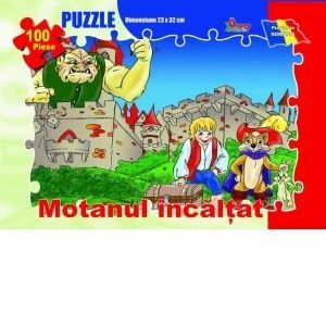 Puzzle 100 piese - Motanul incaltat imagine