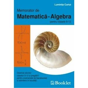 Memorator Algebra Pentru Liceu imagine