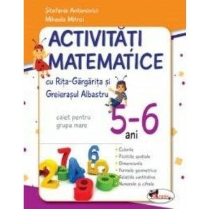 Activitati matematice cu Rita Gargarita si Greierasul Albastru, 5-6 ani imagine