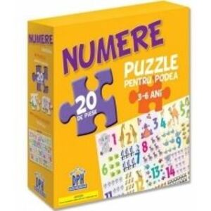 Numere - Puzzle pentru podea + Plansa numere imagine