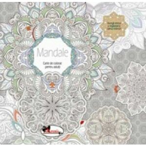 Carte de colorat pentru adulti Mandala imagine