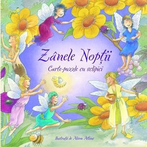 Zanele noptii - Carte-puzzle cu sclipici imagine