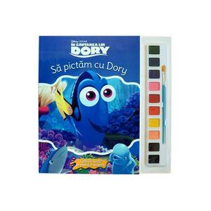 Sa pictam cu Dory - Carte de colorat cu pensula si acuarele imagine