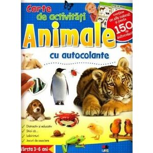 Carte de activitaţi - Animale cu autocolante imagine