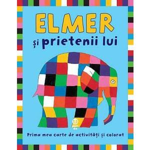 Elmer şi prietenii lui. Prima mea carte de activități și colorat imagine