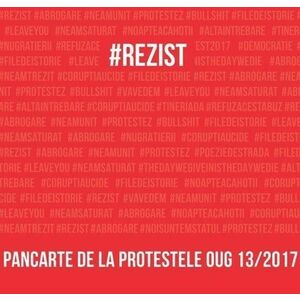 #rezist. Proteste impotriva OUG 13 din 2017 imagine