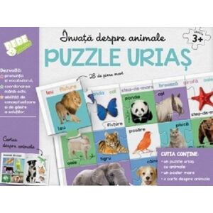Invata despre animale. Puzzle urias (28 de piese mari) imagine
