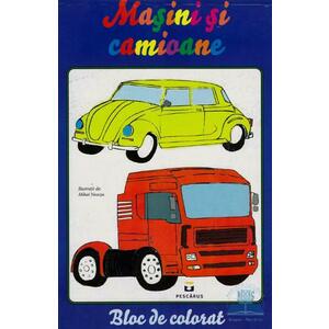 Masini si camioane - carte de colorat imagine