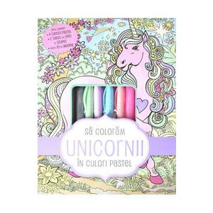 Sa coloram unicornii in culori pastel imagine