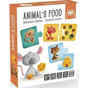 Puzzle educativ Montessori: Animale si hrana lor imagine