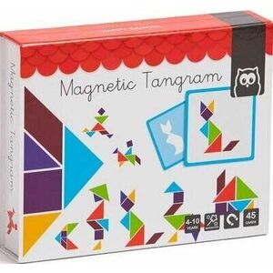 Puzzle magnetic educativ din lemn - Tangram imagine